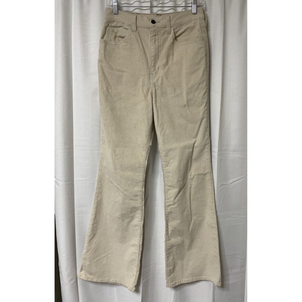 Levis Jeans Womens 8 Beige 70s High Rise Flare Corduroy Pants Ladies